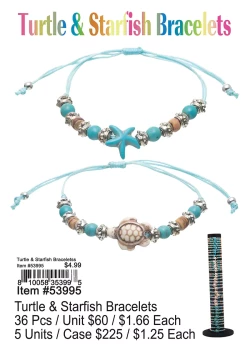 Turtle and Starfish Bracelets